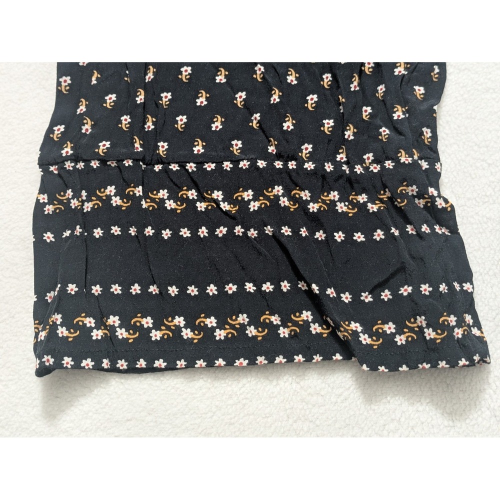 Anthropologie Women's Black Floral Size 4 Romper One-Piece FAITHFULL THE BRAND - Picture 9 of 13
